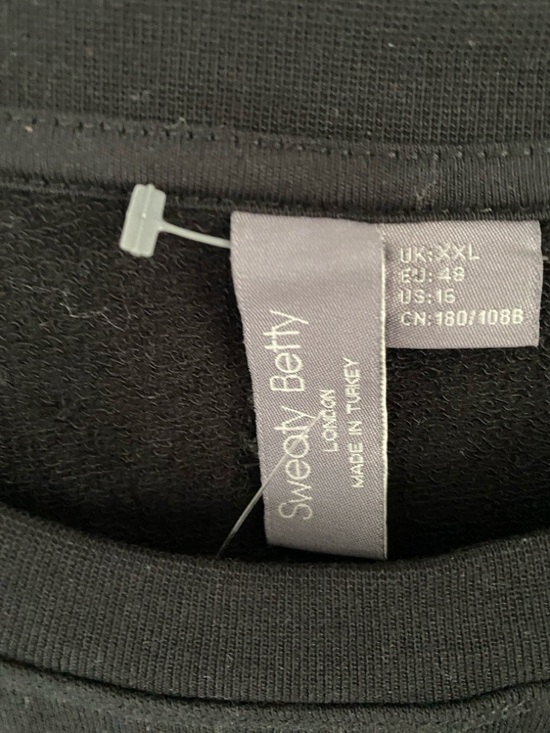 Sweaty Betty Black Pullover Sweatshirt After Class Crop black so soft - Picture 2 of 5